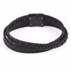 Pulsera de cuero genuino de la venda magnética de Handmade Double Layer Weave Band para los hombres 79 "