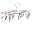 Bingyou balcony clothespin stainless steel multi-clip retractable folding drying rack clip drying diaper socks clip drying towel rack 20 clip