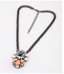 Aiyaya 10kt Black Gold Plated Waterdrop Crystal High Quality Multicolor&Multishape Pendant Necklace
