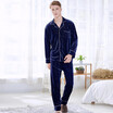 Gold velvet pajamas mens long-sleeved trousers in autumn&winter home clothing set