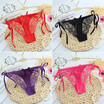 New Sexy Lace Thong Panties Good Elastic Underwear Women Mini G-string V Back Strappy Brazilian Under pants