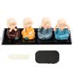40000 km car decoration car creative four small monk car accessories Shaolin small sand car accessories crystal base SWY6009