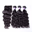 UNice Hair Kysiss Virgin Series Peruvian Natural Wave Closure 44 Free Part Lace Closure With 3 Bundles Human Hair Weaving