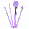 4Pcs Silicone Makeup Brush Kit Facial Mask Brush Foundation Eyeshadow Eyebrow Brush Cosmetic Tool Optional Color