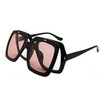 SHAUNA Oversize Folding Punk Styles Women Square Sunglasses Popular Double Lens Men Shades UV400