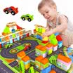 MING TA MTW-018 168 racing field assembled blocks wooden educational toy