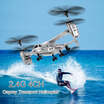 2019 New Remote Control Osprey Helicopter 24G 4CH Dual Axis RC Drone with Double Gyro And Headlamp for Cool Kids Toy