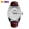 SKMEI quartz watch fashionable Casual lady calendar watch alloy Dial 30 m Waterproof luxury watch 9073 Relogio Feminino
