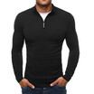 Fashion Zipper Turtleneck Sweater Men Solid Sweatshirts Knitted Pullovers Sweaters