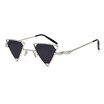 SHAUNA Vintage Punk Styles Women Triangle Sunglasses Fashion Men Hollow Out Red Lens Shades UV400