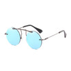 SHAUNA Ultralight Punk Style Women Rimless Sunglasses Vintage Men Round Red Tinted Lens Glasses UV400