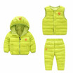 Winter Kids Clothing Sets Warm Duck Down Jackets Clothing Sets Baby Girls & Baby Boys Down suit 3pcs Coats Vest Pants Overcoat