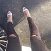 Women Sexy Ripped Slim Bodycon Stretchy Pants Leggings Pencil Jeeggings Trousers