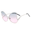SHAUNA Oversize Butterfly Sunglasses Women Pink Mirror Unique Glasses UV400