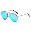 SHAUNA Fashion Rivet Decoration Women Pilot Sunglasses Brand Designer Half Frame Men Purple Mirror Lens Shades UV400