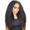 BOWIN Kinky Straight 360 Lace Frontal Human Hair Wig Brazilian Virgin Hair Natural Color