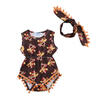Newborn Kid Baby Girl Floral Clothes Jumpsuit Romper Bodysuit Pants Outfit Set G