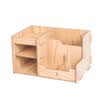 Jinlongxing Glosen multi-function wooden file basket combination desktop office pen holder student stationery storage box DIY creative compartment storage box D2068 wood grain