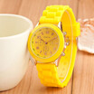 New Men Women Geneva Silicone Rubber Jelly Gel Quartz Analog Sports Wrist Watch
