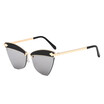 SHAUNA Fashion Half Frame Women Cat Eye Sunglasses Retro Ladies Glasses UV400