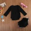 AU Stock Kids Baby Clothes Girl Tops Romper Stripe Shorts3pcs Outfits Set 0-24M