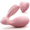 WOWYES for rabbits with vibrating jumping eggs adult sex toys dual vibration massage wear-style wireless waterproof pink
