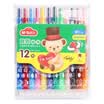 Dawn M & G QGMX9101 Teddy Rotary Painting Crayons Oil Paintings 12 Colors Boxes