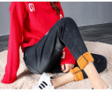 Autumn&winter new high-waist jeans with fleece women thickened three-color large size stretch pants&cotton pantsN0002
