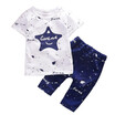 1 2 3 4 Year Boys Clothes Cotton Casual Kids Outfits Star Shirts Stripe Pants 2pcs Baby Children Clothing Set