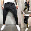 Mens Slim Fit Urban Straight Leg Trousers Casual Pencil Jogger GYM Pants