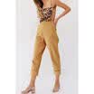 Womens High Waist Paperbag Cigaratte Striped Trousers Ladies Pants Size S-xl