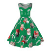 Christmas Plus Size Kitten Swing Dress