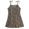 Leopard Print Tie Strap Slip Dress