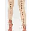 New Womens Casual Faux Suede Lace Up Slim Trousers Skinny Long Pants Leggings