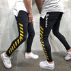 NEW Mens Fleece Lined Track Pants Track Suit Pants Striped Casual w Zip Pocket