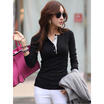 Korean Fashion Womens Slim Chiffon Tops Long Sleeve Shirt Casual Blouse Tee Hot