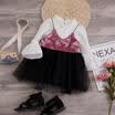 Toddler Baby Girl Outfit T Shirt Tops Braces Skirt Party Wedding Princess Dress
