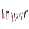 US Halloween Horror Decoration Broken Hand Blood Saw Bloody Weapon Garland Props