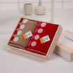 Gold towel home textiles Schultmann cotton forging round face towel S1097 red brown two loaded gift box