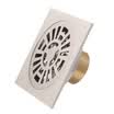 MEJUE Z-4114 full copper square deodorant floor drain toilet kitchen balcony floor drain wire drawing