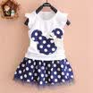 NEW Toddler Baby Girls Kids Princess Party Mickey Mouse Dress Dot Dresses 1-4Y