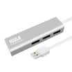 Haile HU-301Y-3 USB20 cable 100M network card USB to RJ45 network cable interface notebook external network card 3 USB HUB hub silver