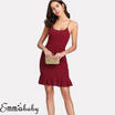 Emmababy Womens Strappy Plunge Bodycon Dress Ladies Evening Party Midi Dress