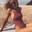 Women Swimwear One-Piece Bandage Padded Bikini Swimsuit Bathing Monokini Beach
