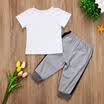 UK Stock Toddler Kids Baby Boys Cotton Tops Pants 2pcs Clothes Outfit Set 1-6Y