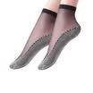 Langsha cotton short stockings female core silk cotton socks socks non-slip on the socks 6 double-loaded black 6 double yards