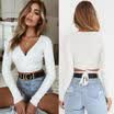 Women Ladies Fringe Summer Loose Top Long Sleeve Blouse Casual Tops T Shirt