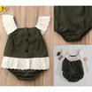 Infant Baby Girl Kids Romper Jumpsuit Bodysuit Lace Edge Clothes Summer