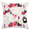 Flores pintadas a mano y funda de cojín de perfume funda de almohada decorativa Funda de almohada