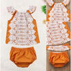 UK Stock Newborn Baby Girls Outfits Lace Tops Shorts Pants 2PCS Clothes Sunsuit